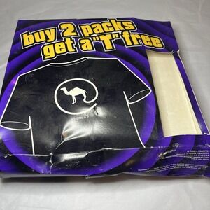 Vintage Camel Brand Shirt Where It's At Black Short Sleeved Shirt Size XL